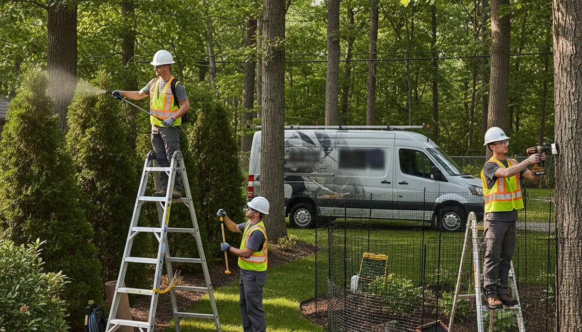 Deer deterrent service protecting trees and shrubs in Burlington, NC landscape