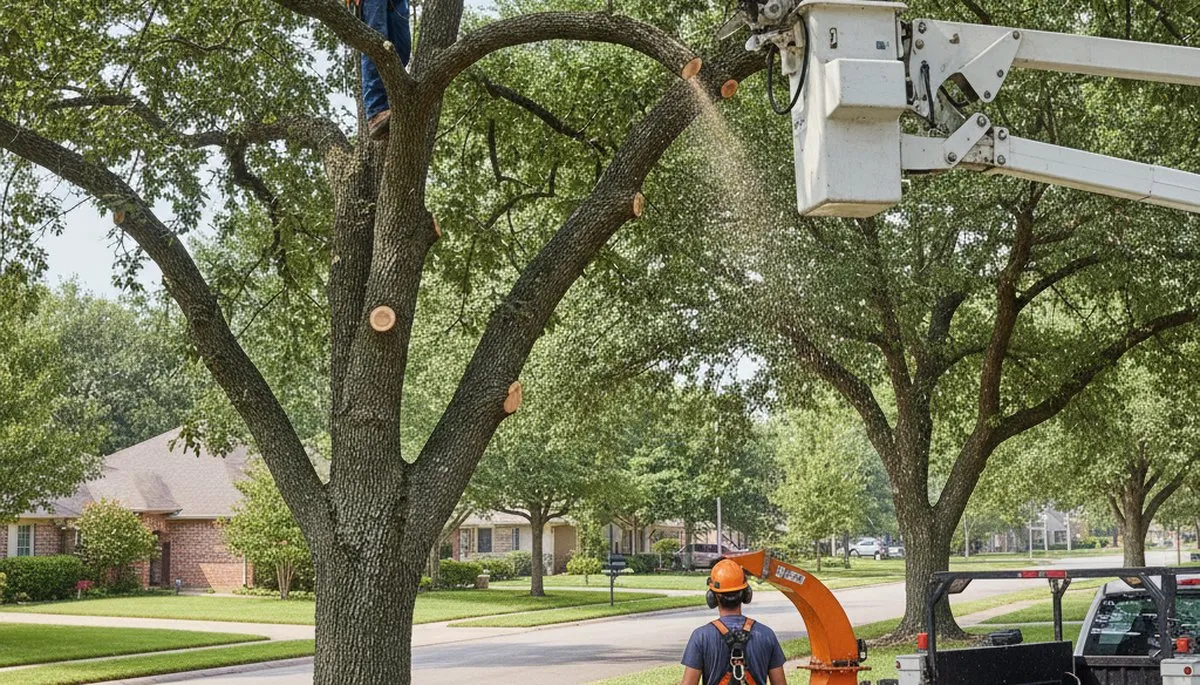 Tree pruning service in Burlington, NC by local arborists improving tree health and safety