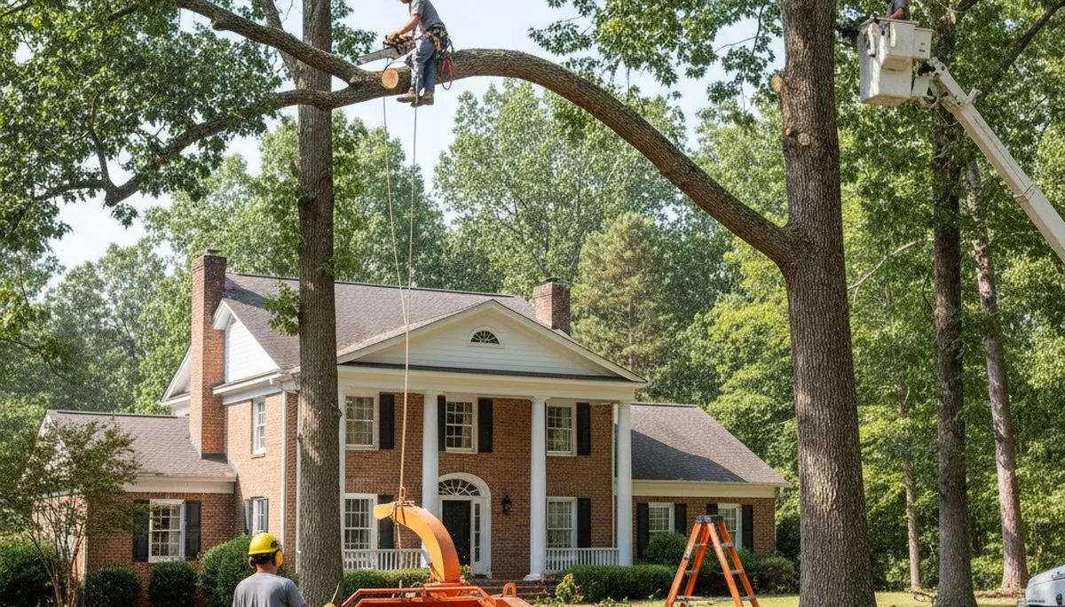 Tree service team in Burlington, NC providing professional tree care and removal services