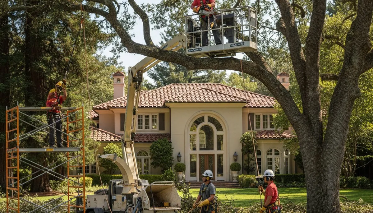 Tree service crew in Burlington, NC providing professional tree care and removal services